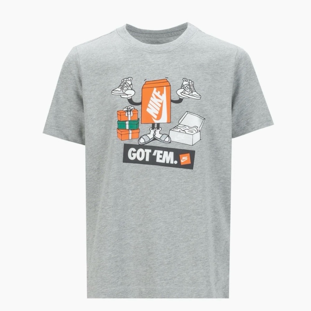 Nike Boxy Got ‘Em Sneaker Tee, 4T Gray